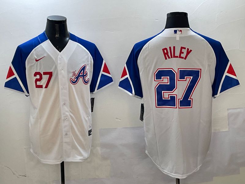 Men Atlanta Braves #27 Riley White City Edition 2025 Nike MLB Jersey style 5